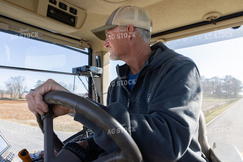 Farming Driving Tractor on the Road 79752