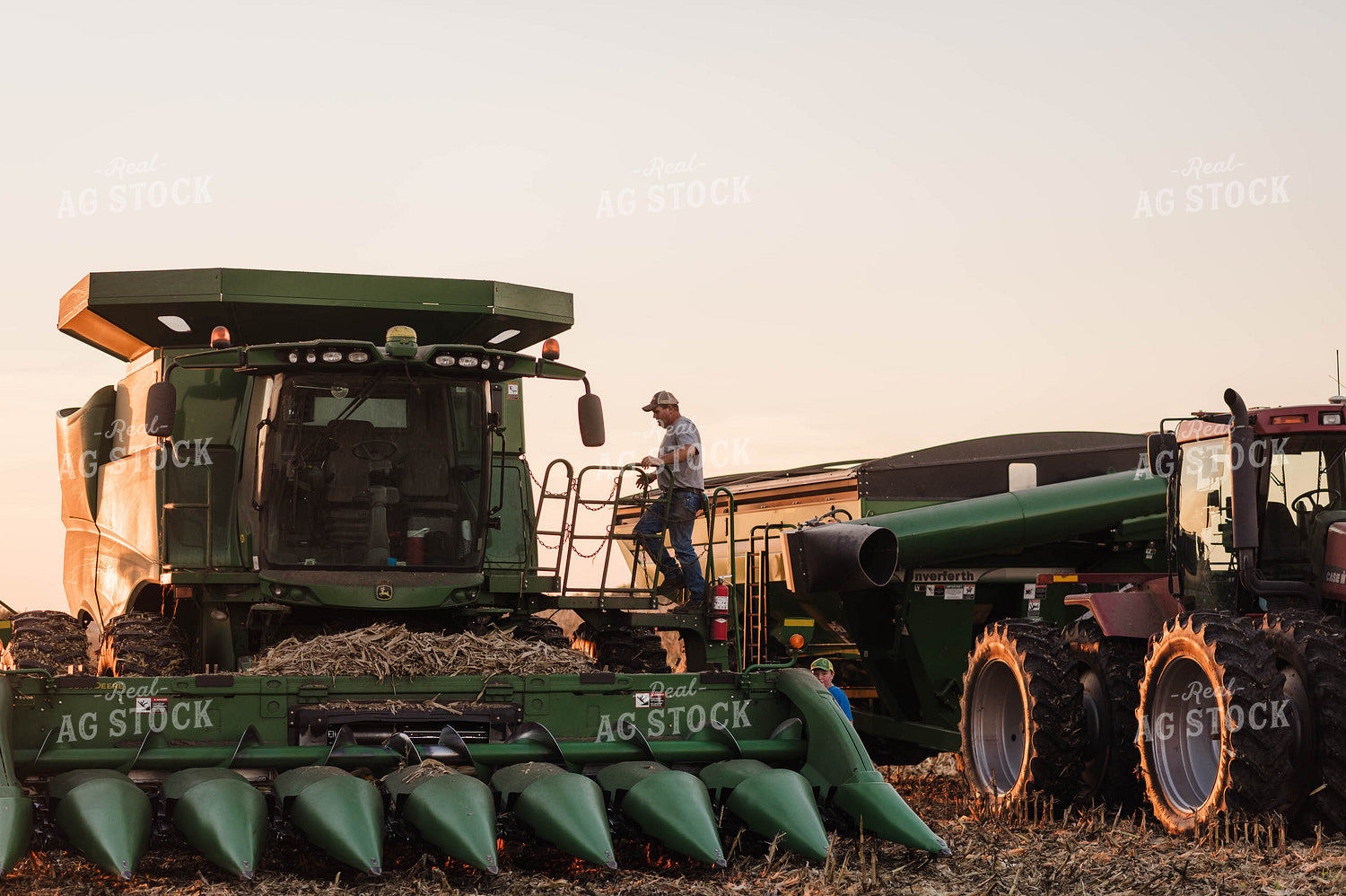 Farmer Getting in Combine 115040