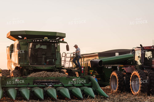 Farmer Getting in Combine 115040