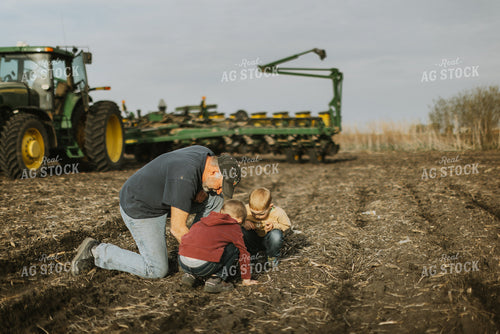 Checking Seed Depth with Farm Kids 8136