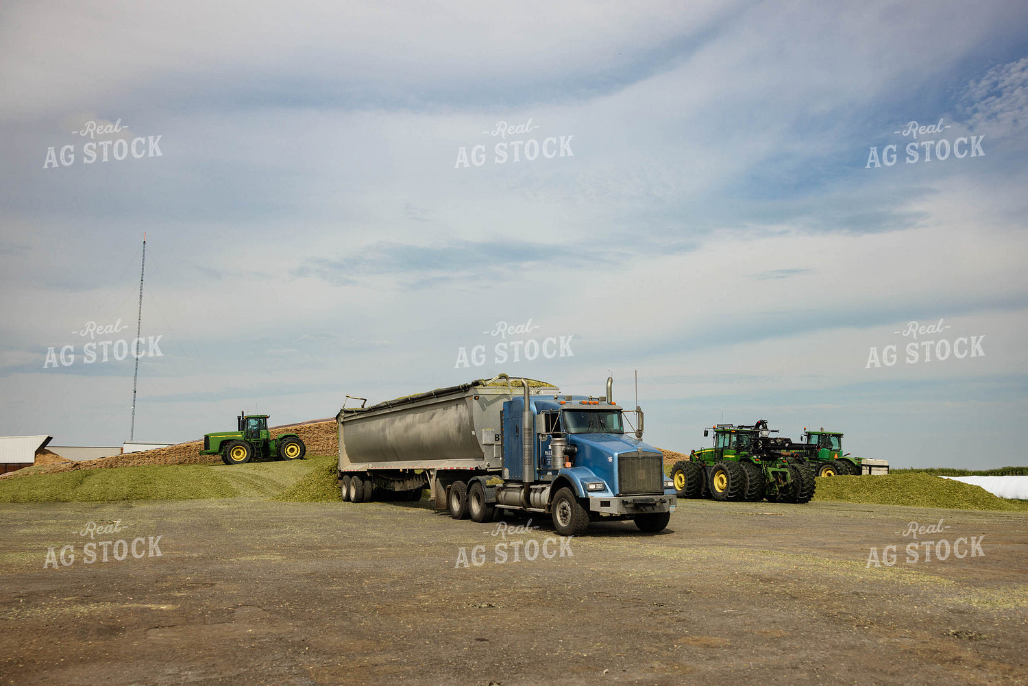 Unloading and Packing Silage 152947