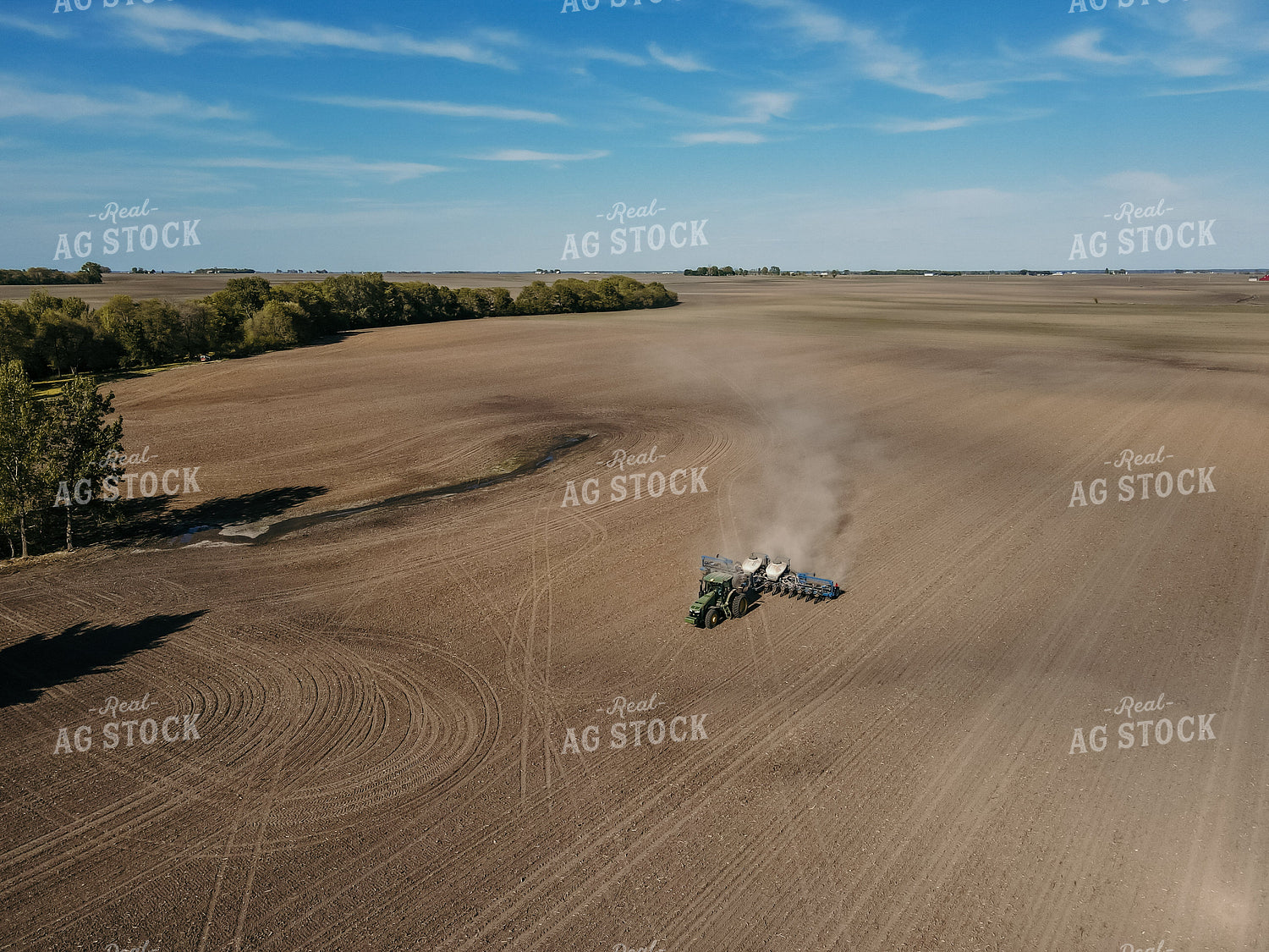 Planting on a Sunny Day Drone Photo 4262