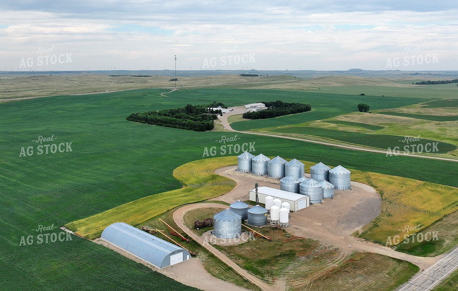 Aerial of Grain Storage Facility 141655
