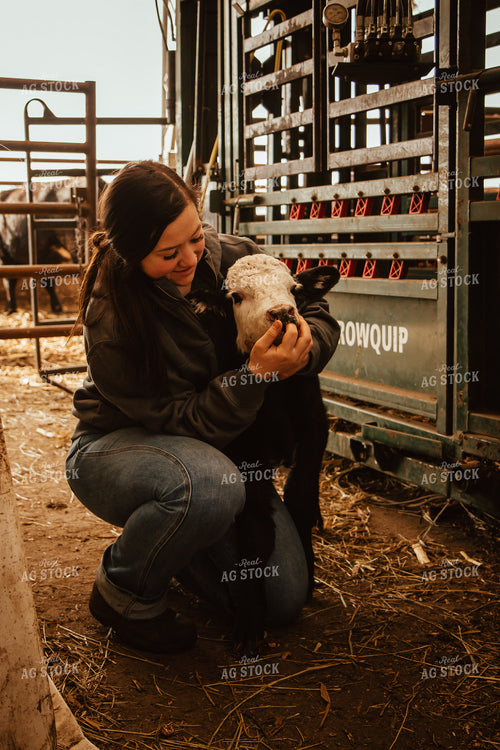 Female Farmer with Calf 67666