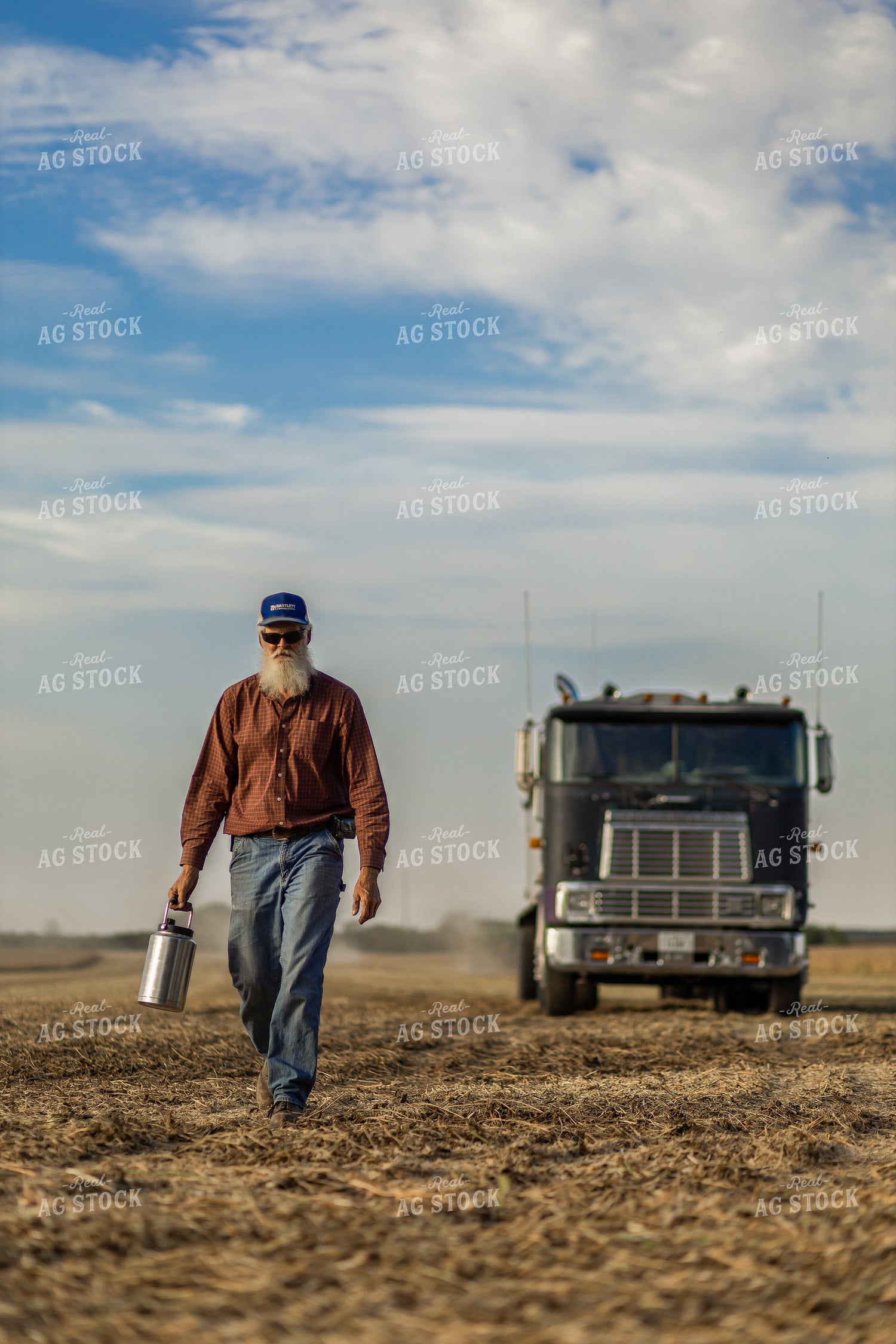 Farmer During Soybean Harvest 93328
