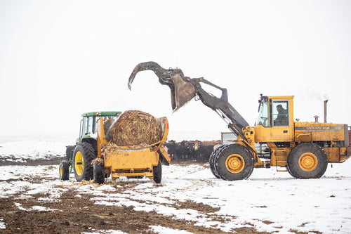 Loading Hay Bale 155437