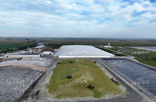 Aerial of Corn Silage Storage at Dairy Farm 141400
