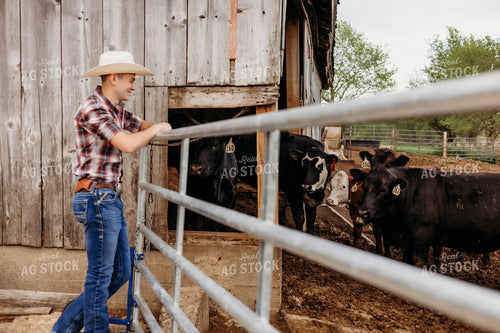 Farm Kid Leaning on Fence 281021
