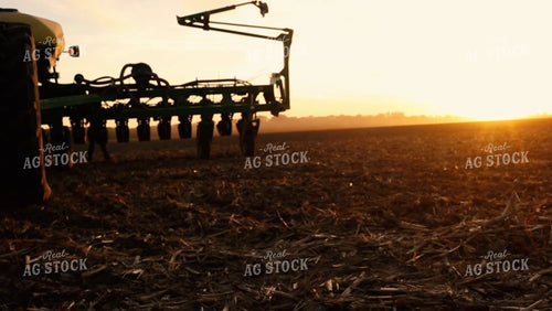 Climbing into Tractor with Planter Silhouette 2959