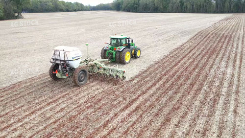 Aerial of Strip Tilling in Red Dirt 79199