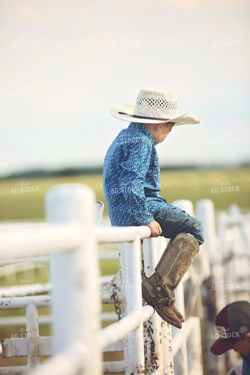 Ranch Kid on Fence 127055