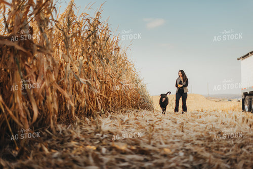 Farm Wife Walking in the Field 9470