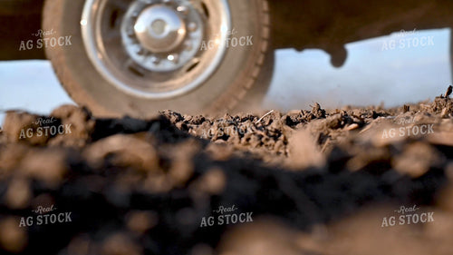Truck Wheel Rolling Over Soil 25227