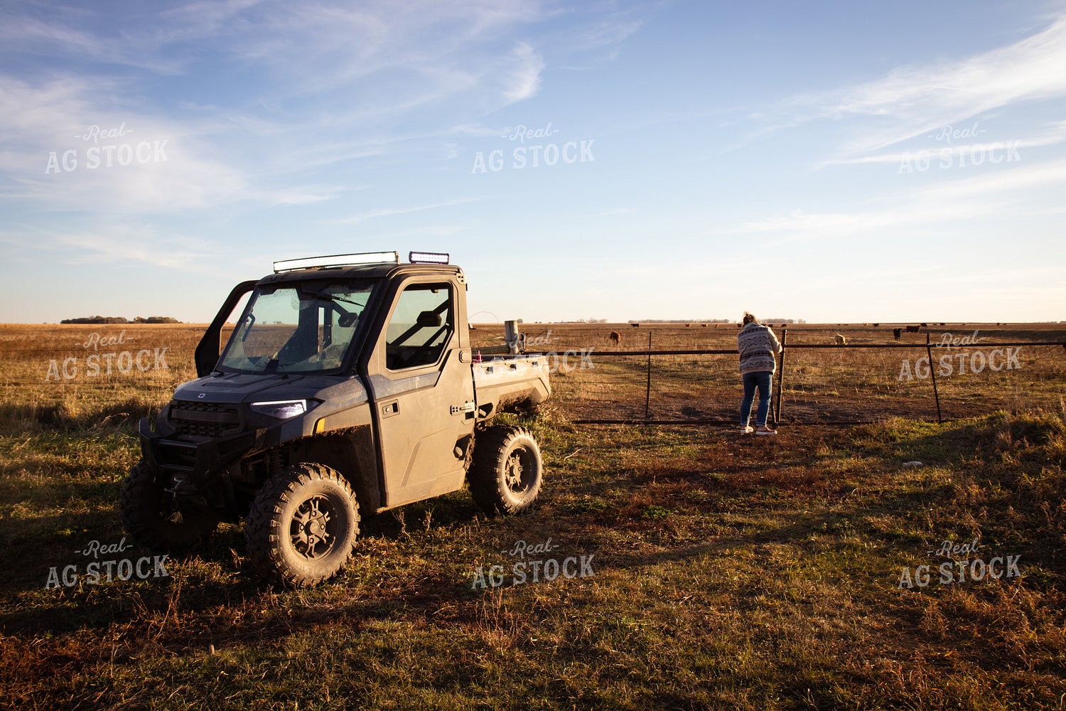 Female Farmer Closing Gate 268245
