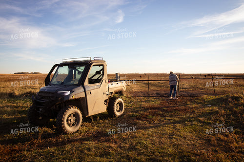 Female Farmer Closing Gate 268245