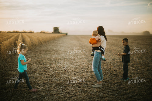 Farm Family in Soybean Field 6959