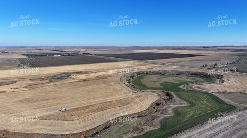 Aerial of Corn Harvest 141084