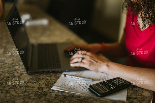 Female Farmer on Computer 8109