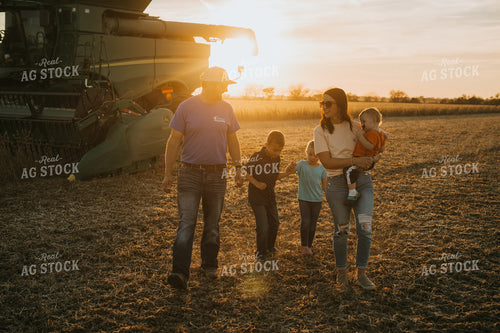 Farm Family in Soybean Field 6970