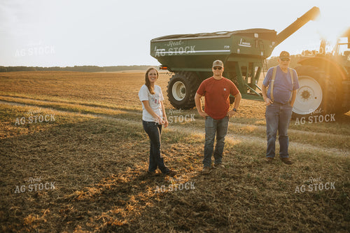 Farmers in Front of Grain Cart 4865