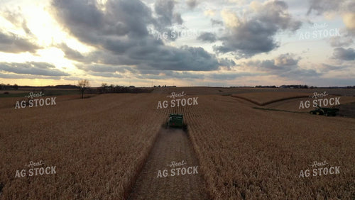 Aerial of Corn Harvest 250000