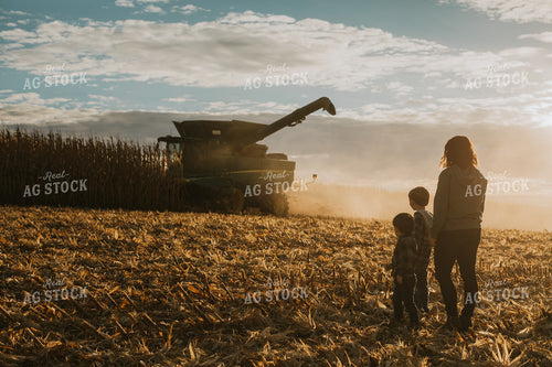 Farm Family in Corn Field 6954