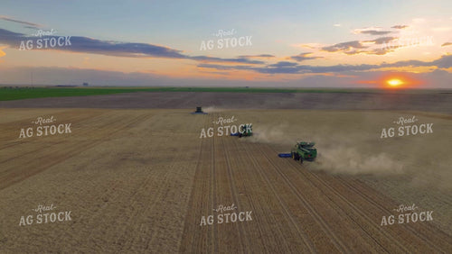 Aerial of Wheat Harvest 199034
