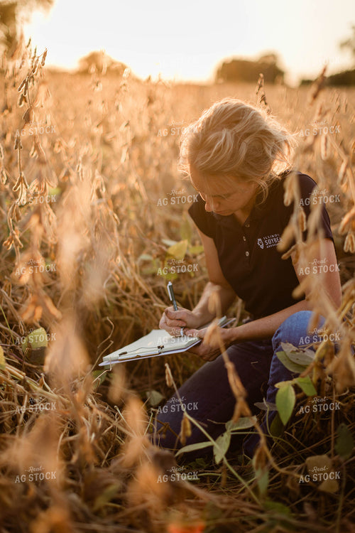 Female Agronomist Checking Beans 8318