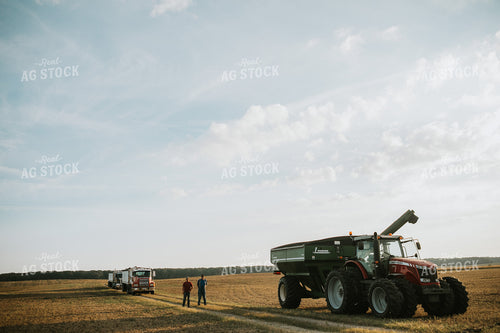 Farmers Talking During Soybean Harvest 4832