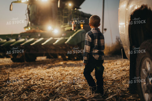 Farm Family Going for a Ride at Harvest 9505