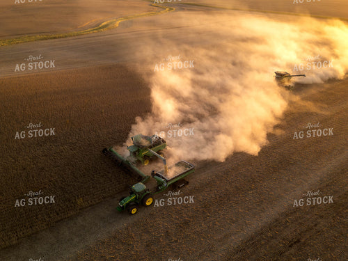 Aerial of Soybean Harvest 115614