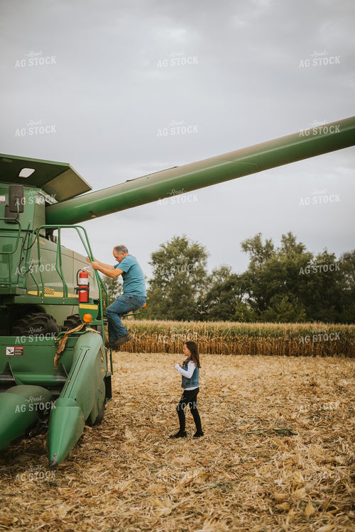 Farmer Exiting Combine 6624