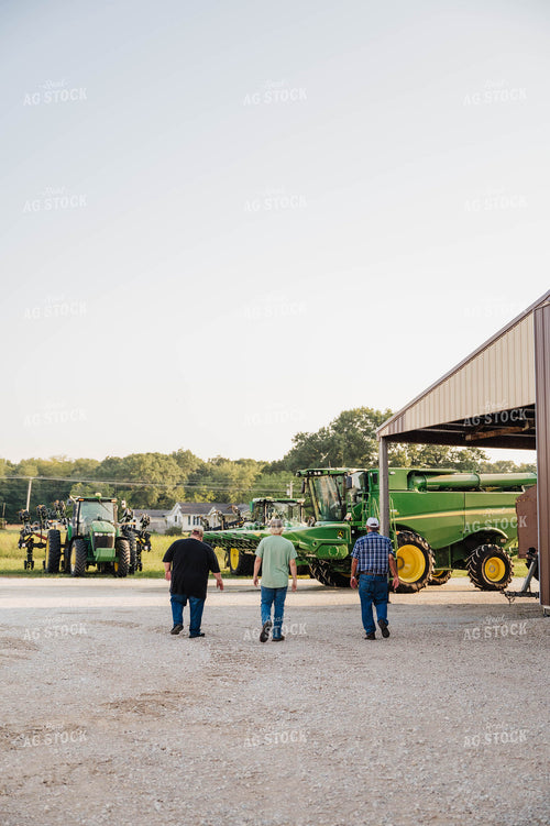 Farmers Walking in Farmyard 115331