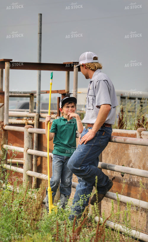 Ranch Kids Leaning on Fence 210016