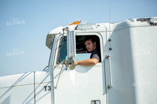 Farmer Driving Semi 155286