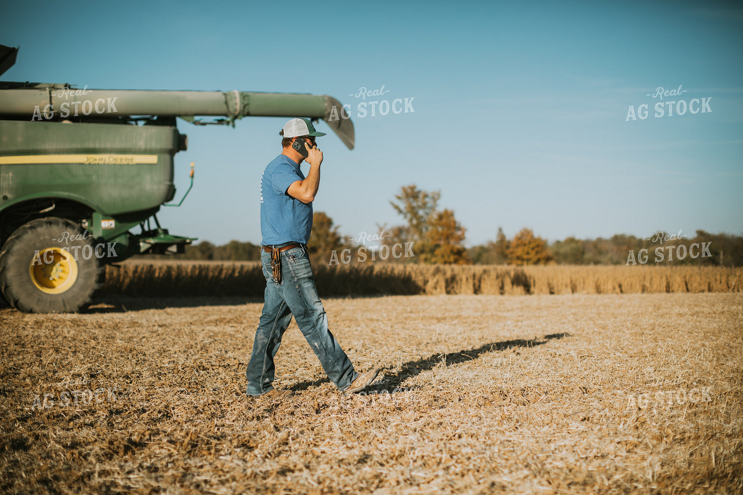 Farmer Talking on Phone 7142