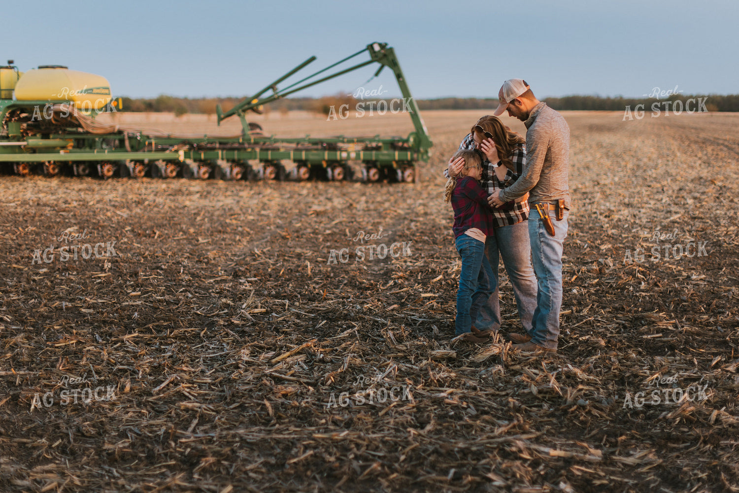 Farm Family in Field by Planter 8245