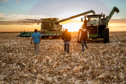 Farmers Walking to Machinery 185136