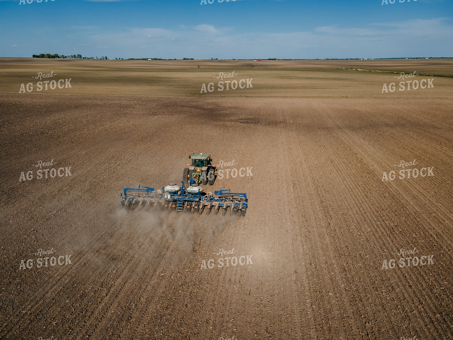 Planting on a Sunny Day Drone Photo 4259