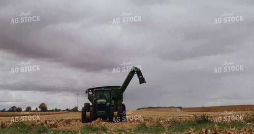 Female Farmer Getting Out of Auger Wagon 3920