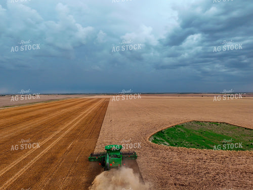 Aerial of Harvesting Wheat 239603