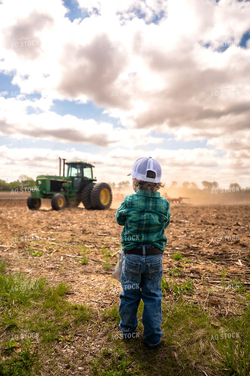 Farm Kid Watching Planter 115756