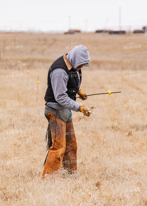 Rancher Fixing Fence 231071