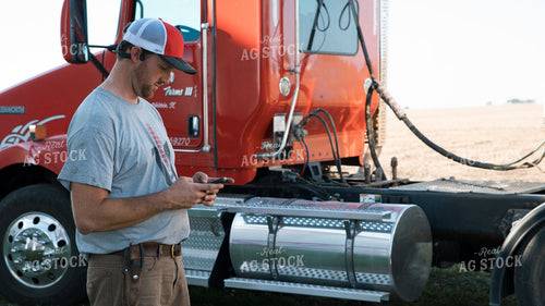 Farmer Using Phone 26101