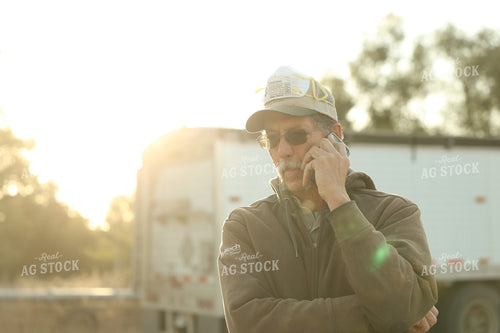 Farmer Talking on Phone 114104