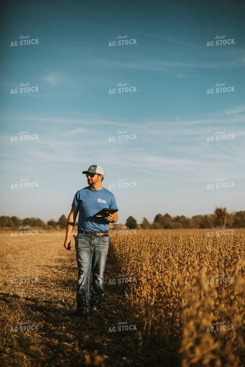 Farmer in Field with Tablet 7182