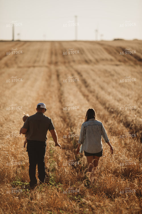 Farmers Walking Soybean Field with Rye Cover Crop 5810