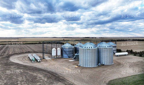 Aerial of Grain Storage 141265