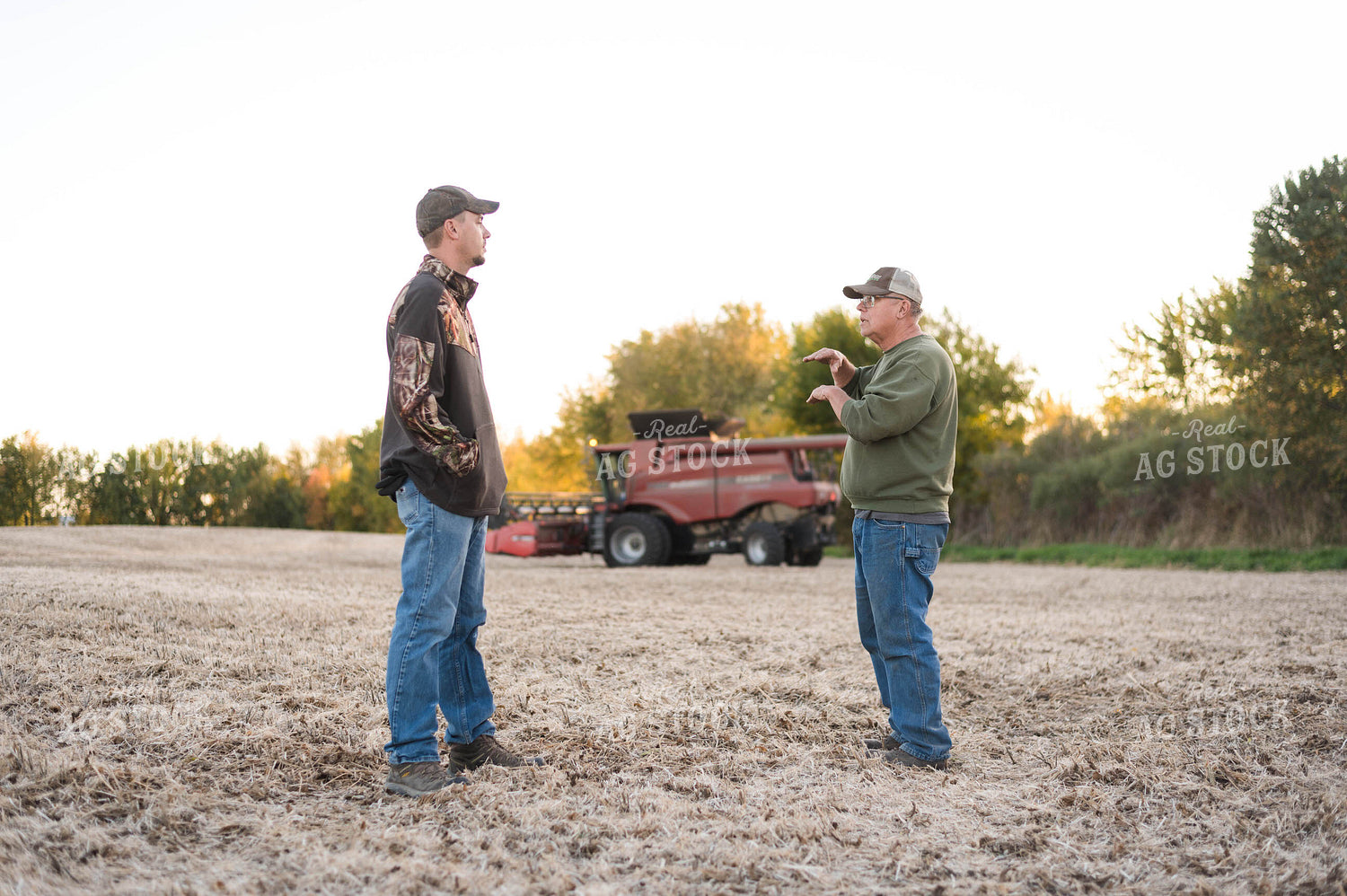 Farmers Standing in Soybean Field 115046