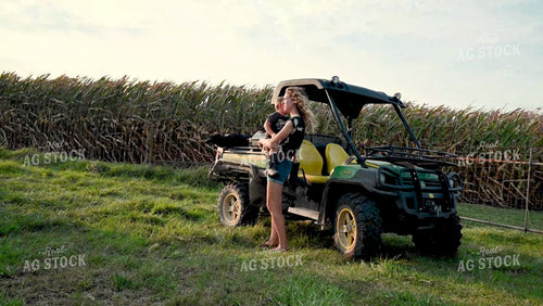 Farm Family in the Cattle Pasture - 367